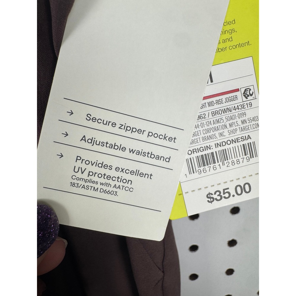 All in Motion Womens Active Light Mid-Rise Jogger Pants Brown Size M AE-815 - Picture 4 of 5